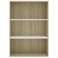 vidaXL Estantería de3 niveles contrachapada blanca roble 80x30x114cm vidaXL Estantería de3 niveles contrachapada blanca roble 80x30x114cm