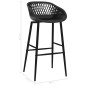 vidaXL Taburetes de cocina 2 unidades negro vidaXL Taburetes de cocina 2 unidades negro