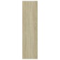 vidaXL Estantería de3 niveles contrachapada blanca roble 80x30x114cm vidaXL Estantería de3 niveles contrachapada blanca roble 80x30x114cm