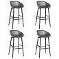 vidaXL Taburetes de cocina 4 unidades gris vidaXL Taburetes de cocina 4 unidades gris