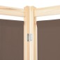 vidaXL Biombo divisor de 6 paneles de tela marrón 240x170x4 cm vidaXL Biombo divisor de 6 paneles de tela marrón 240x170x4 cm
