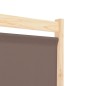 vidaXL Biombo divisor de 6 paneles de tela marrón 240x170x4 cm vidaXL Biombo divisor de 6 paneles de tela marrón 240x170x4 cm