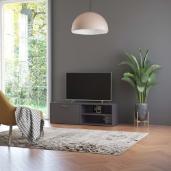 vidaXL Mueble de TV madera contrachapada gris 120x34x37 cm