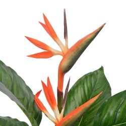 vidaXL Planta artificial strelitzia con macetero rojo 100 cm