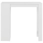 vidaXL Mesa alta de cocina con estantería blanco 110x50x103 cm vidaXL Mesa alta de cocina con estantería blanco 110x50x103 cm