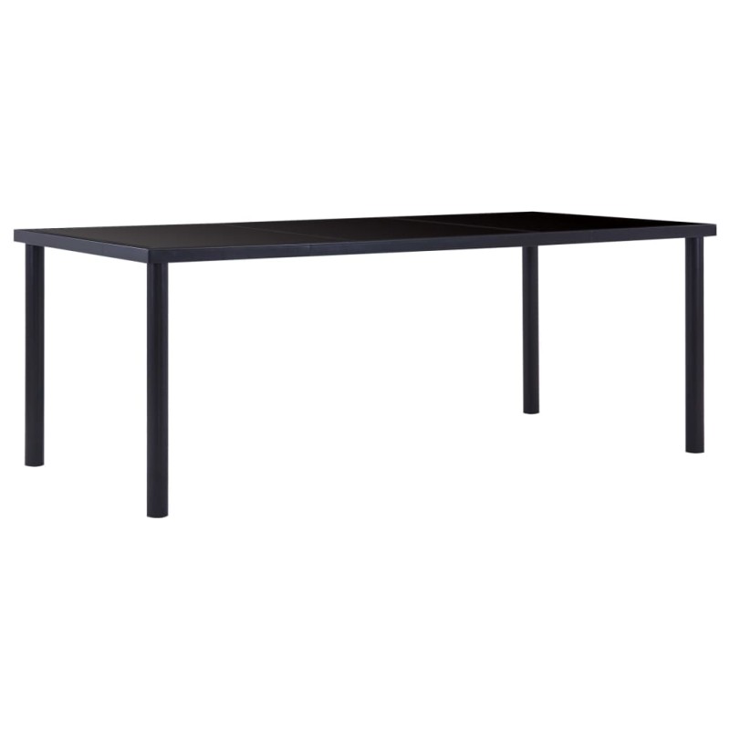 vidaXL Mesa de comedor de vidrio templado negro 200x100x75 cm vidaXL Mesa de comedor de vidrio templado negro 200x100x75 cm
