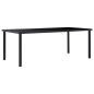 vidaXL Mesa de comedor de vidrio templado negro 200x100x75 cm vidaXL Mesa de comedor de vidrio templado negro 200x100x75 cm