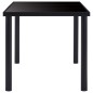 vidaXL Mesa de comedor de vidrio templado negro 200x100x75 cm vidaXL Mesa de comedor de vidrio templado negro 200x100x75 cm