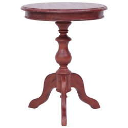 vidaXL Mesa auxiliar de madera maciza de caoba marrón 50x50x65 cm