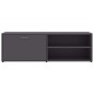 vidaXL Mueble de TV madera contrachapada gris 120x34x37 cm