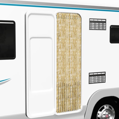 vidaXL Cortina mosquitera de chenilla beige 56x185 cm 
