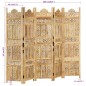 vidaXL Biombo 5 paneles tallado a mano madera maciza mango 200x165 cm vidaXL Biombo 5 paneles tallado a mano madera maciza mango 200x165 cm