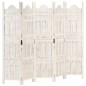 vidaXL Biombo 5 paneles tallado a mano madera mango blanco 200x165 cm vidaXL Biombo 5 paneles tallado a mano madera mango blanco 200x165 cm