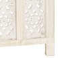 vidaXL Biombo 5 paneles tallado a mano madera mango blanco 200x165 cm vidaXL Biombo 5 paneles tallado a mano madera mango blanco 200x165 cm