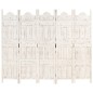vidaXL Biombo 5 paneles tallado a mano madera mango blanco 200x165 cm vidaXL Biombo 5 paneles tallado a mano madera mango blanco 200x165 cm