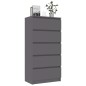 vidaXL Aparador con cajones madera contrachapada gris 60x35x121 cm vidaXL Aparador con cajones madera contrachapada gris 60x35x121 cm