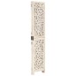 vidaXL Biombo 3 paneles tallado a mano madera mango blanco 120x165 cm vidaXL Biombo 3 paneles tallado a mano madera mango blanco 120x165 cm