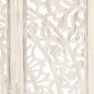 vidaXL Biombo 3 paneles tallado a mano madera mango blanco 120x165 cm vidaXL Biombo 3 paneles tallado a mano madera mango blanco 120x165 cm