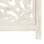 vidaXL Biombo 3 paneles tallado a mano madera mango blanco 120x165 cm vidaXL Biombo 3 paneles tallado a mano madera mango blanco 120x165 cm