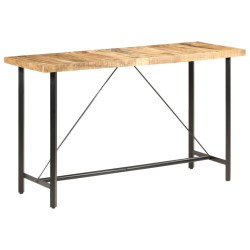 vidaXL Mesa de bar madera maciza de mango rugosa 180x70x107 cm