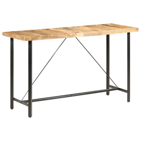 vidaXL Mesa de bar madera maciza de mango rugosa 180x70x107 cm
