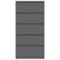vidaXL Aparador con cajones madera contrachapada gris 60x35x121 cm vidaXL Aparador con cajones madera contrachapada gris 60x35x121 cm