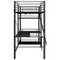 vidaXL Estructura de litera con mesa de metal negro 90x200 cm vidaXL Estructura de litera con mesa de metal negro 90x200 cm