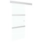 vidaXL Puerta corredera con topes suaves vidrio ESG aluminio 76x205 cm vidaXL Puerta corredera con topes suaves vidrio ESG aluminio 76x205 cm