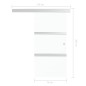 vidaXL Puerta corredera con topes suaves vidrio ESG aluminio 76x205 cm vidaXL Puerta corredera con topes suaves vidrio ESG aluminio 76x205 cm