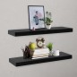 vidaXL Estantes flotantes de pared 2 unidades negro 80x20x3,8 cm vidaXL Estantes flotantes de pared 2 unidades negro 80x20x3,8 cm