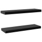 vidaXL Estantes flotantes de pared 2 unidades negro 80x20x3,8 cm vidaXL Estantes flotantes de pared 2 unidades negro 80x20x3,8 cm