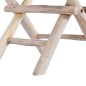 vidaXL Taburete plegable de cuero auténtico y madera de teca maciza vidaXL Taburete plegable de cuero auténtico y madera de teca maciza