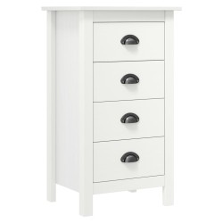 vidaXL Mesita de noche Hill madera maciza de pino blanco 46x35x49,5 cm