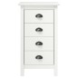 vidaXL Mesita de noche Hill madera maciza de pino blanco 46x35x49,5 cm vidaXL Mesita de noche Hill madera maciza de pino blanco 46x35x49,5 cm