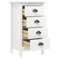 vidaXL Mesita de noche Hill madera maciza de pino blanco 46x35x49,5 cm vidaXL Mesita de noche Hill madera maciza de pino blanco 46x35x49,5 cm