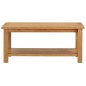 vidaXL Mesa de centro de madera maciza de roble 90x45x40cm