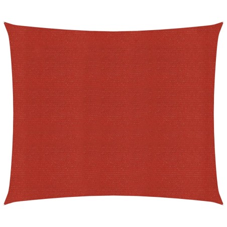 vidaXL Toldo de vela rojo HDPE 160 g/m² 2,5x3 m