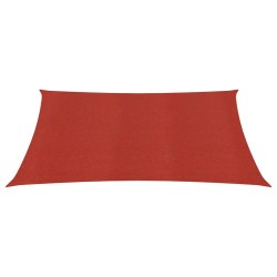 vidaXL Toldo de vela rojo HDPE 160 g/m² 2,5x3 m