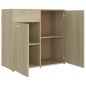 vidaXL Aparador de madera contrachapada color roble Sonoma 80x36x75 cm
