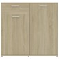 vidaXL Aparador de madera contrachapada color roble Sonoma 80x36x75 cm