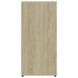 vidaXL Aparador de madera contrachapada color roble Sonoma 80x36x75 cm