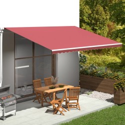vidaXL Tela de repuesto para toldo rojo burdeos 5x3,5 m