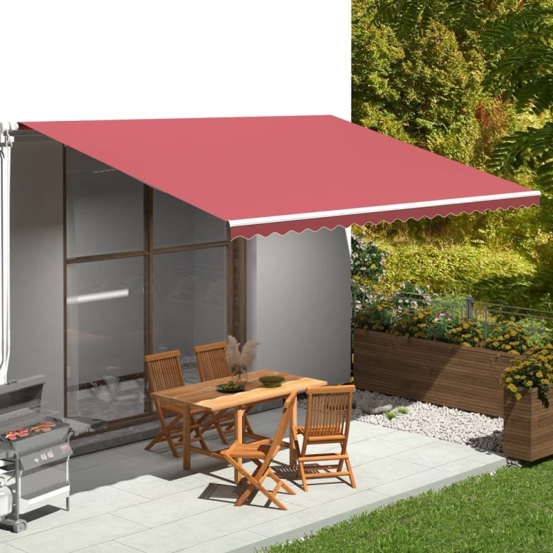 vidaXL Tela de repuesto para toldo rojo burdeos 5x3,5 m vidaXL Tela de repuesto para toldo rojo burdeos 5x3,5 m