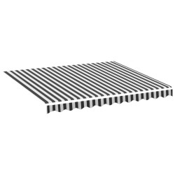 vidaXL Tela de repuesto para toldo gris antracita y blanco 3x2,5 m