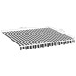 vidaXL Tela de repuesto para toldo gris antracita y blanco 3x2,5 m