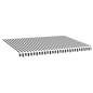 vidaXL Tela de repuesto para toldo gris antracita y blanco 4x3 m vidaXL Tela de repuesto para toldo gris antracita y blanco 4x3 m