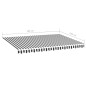 vidaXL Tela de repuesto para toldo gris antracita y blanco 4x3 m vidaXL Tela de repuesto para toldo gris antracita y blanco 4x3 m