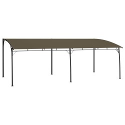 vidaXL Toldo parasol de jardín gris taupe 6x3x2,55 m