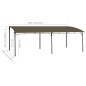 vidaXL Toldo parasol de jardín gris taupe 6x3x2,55 m vidaXL Toldo parasol de jardín gris taupe 6x3x2,55 m