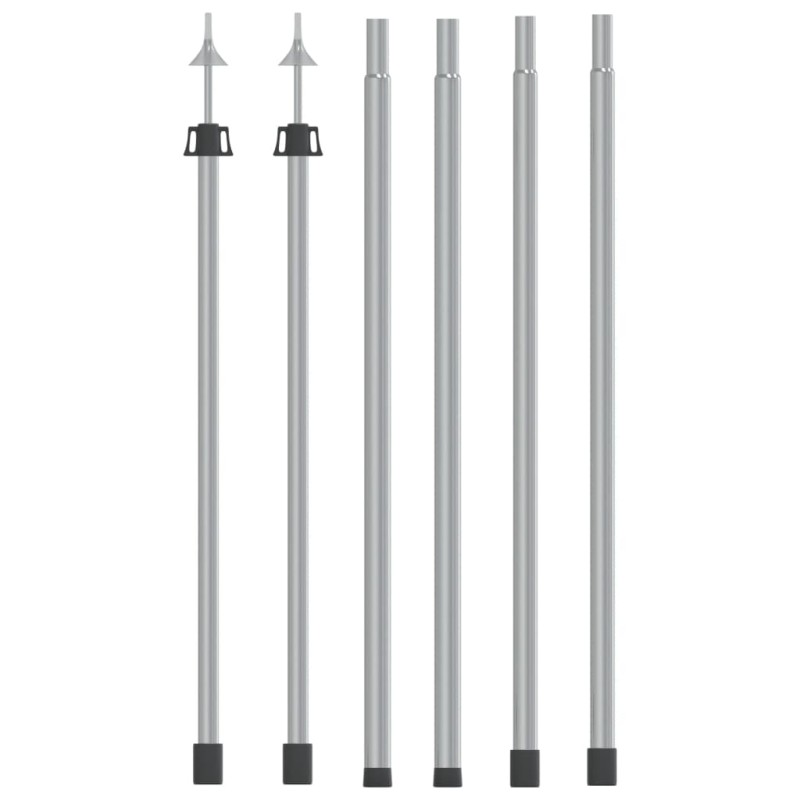 vidaXL Postes telescópicos de toldo 2 uds acero galvanizado 102-260 cm vidaXL Postes telescópicos de toldo 2 uds acero galvanizado 102-260 cm